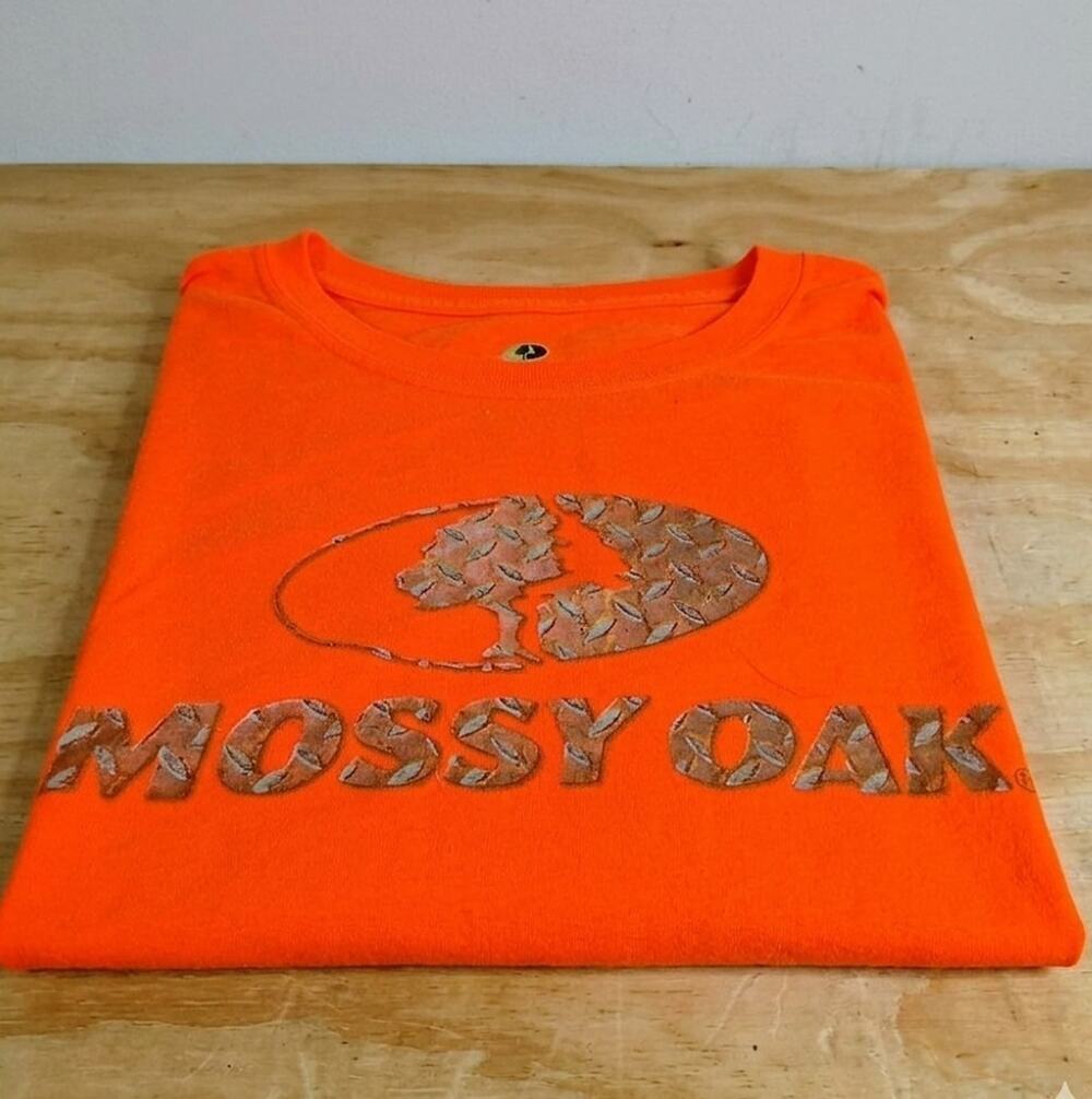 Mossy Oak Mens 3XL Blaze Orange Hunter Safety Graphic T-Shirt Hunting Tee